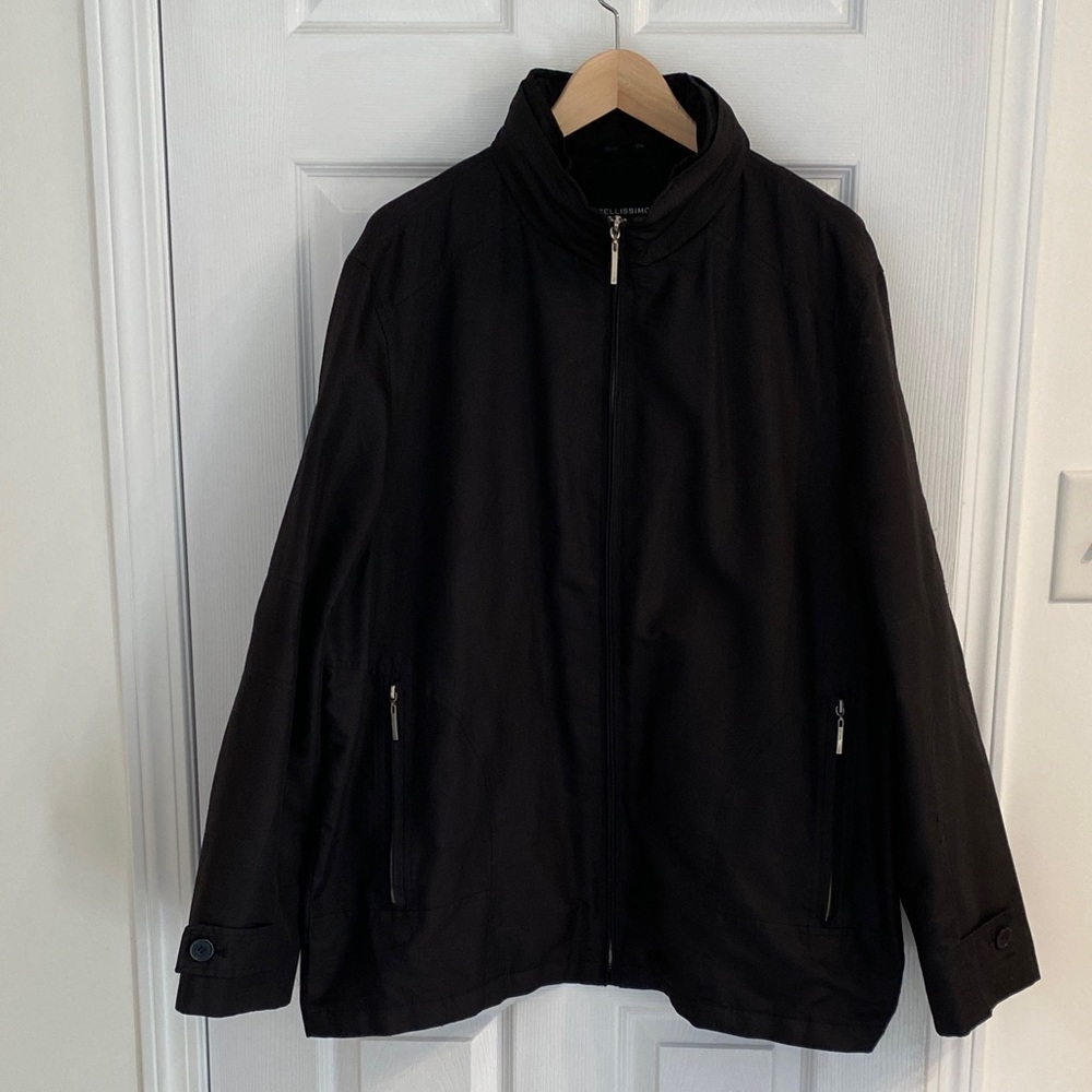 Men's Bellisimo Black lightweight Zip-Up Jacket